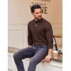 COOFANDY Mens Mock Turtleneck Long Sleeve Shirts Casual Basic T-Shirt Lightweight Mockneck Pullover Sweater for Men(Brown)