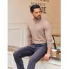 COOFANDY Mens Mock Turtleneck Long Sleeve Shirts Casual Basic T-Shirt Lightweight Mockneck Pullover Sweater for Men(Khaki)