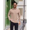 COOFANDY Mens Mock Turtleneck Long Sleeve Shirts Casual Basic T-Shirt Lightweight Mockneck Pullover Sweater for Men(Khaki)
