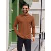 COOFANDY Mens Mock Turtleneck Long Sleeve Shirts Casual Basic T-Shirt Lightweight Mockneck Pullover Sweater for Men(Light Brown)