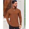 COOFANDY Mens Mock Turtleneck Long Sleeve Shirts Casual Basic T-Shirt Lightweight Mockneck Pullover Sweater for Men(Light Brown)