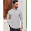 COOFANDY Mens Mock Turtleneck Long Sleeve Shirts Casual Basic T-Shirt Lightweight Mockneck Pullover Sweater for Men(Light Grey)