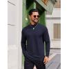 COOFANDY Mens Mock Turtleneck Long Sleeve Shirts Casual Basic T-Shirt Lightweight Mockneck Pullover Sweater for Men(Navy)