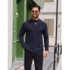 COOFANDY Mens Mock Turtleneck Long Sleeve Shirts Casual Basic T-Shirt Lightweight Mockneck Pullover Sweater for Men(Navy)