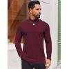 COOFANDY Mens Mock Turtleneck Long Sleeve Shirts Casual Basic T-Shirt Lightweight Mockneck Pullover Sweater for Men(Red)
