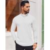 COOFANDY Mens Mock Turtleneck Long Sleeve Shirts Casual Basic T-Shirt Lightweight Mockneck Pullover Sweater for Men(White)