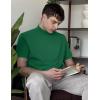 COOFANDY Mens Mock Turtleneck Shirts Casual Premium Cotton Short Sleeve Shirt 2025 Basic Half Neck T-Shirts(Green)