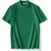 COOFANDY Mens Mock Turtleneck Shirts Casual Premium Cotton Short Sleeve Shirt 2025 Basic Half Neck T-Shirts(Green)