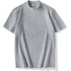 COOFANDY Mens Mock Turtleneck Shirts Casual Premium Cotton Short Sleeve Shirt 2025 Basic Half Neck T-Shirts(Light Gray)