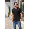 COOFANDY Mens Mock Turtleneck Shirts Short Sleeve Casual Basic T-Shirts Ribbed Solid Pullover Tops(A-black 1pack)