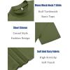 COOFANDY Mens Mock Turtleneck Shirts Short Sleeve Casual Basic T-Shirts Ribbed Solid Pullover Tops(Army Green)
