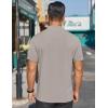 COOFANDY Mens Mock Turtleneck Shirts Short Sleeve Casual Basic T-Shirts Ribbed Solid Pullover Tops(Light Grey)