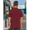 COOFANDY Mens Mock Turtleneck Shirts Short Sleeve Casual Basic T-Shirts Ribbed Solid Pullover Tops(Wine Red)