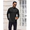 COOFANDY Mens Mock Turtleneck T-Shirts Long Sleeve Solid Color Tees Shirts Basic Casual Slim Fit Pullover T Shirts(Black)