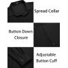 COOFANDY Men’s Muscle Fit Dress Shirts Wrinkle-Free Long Sleeve Casual Button Down Shirts(Black)