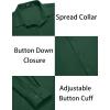 COOFANDY Men’s Muscle Fit Dress Shirts Wrinkle-Free Long Sleeve Casual Button Down Shirts(Green)