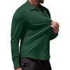 COOFANDY Men’s Muscle Fit Dress Shirts Wrinkle-Free Long Sleeve Casual Button Down Shirts(Green)