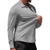 COOFANDY Men’s Muscle Fit Dress Shirts Wrinkle-Free Long Sleeve Casual Button Down Shirts(Light Grey)