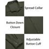 COOFANDY Men’s Muscle Fit Dress Shirts Wrinkle-Free Long Sleeve Casual Button Down Shirts(Olive Green)
