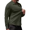COOFANDY Men’s Muscle Fit Dress Shirts Wrinkle-Free Long Sleeve Casual Button Down Shirts(Olive Green)