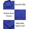COOFANDY Men’s Muscle Fit Dress Shirts Wrinkle-Free Long Sleeve Casual Button Down Shirts(Royal Blue)