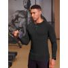 COOFANDY Men’s Muscle Slim Fit T-Shirt Long Sleeve Henley Shirts Casual Gym Workout Athletic Tee Shirts(Black)