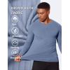 COOFANDY Men’s Muscle Slim Fit T-Shirt Long Sleeve Henley Shirts Casual Gym Workout Athletic Tee Shirts(Blue)