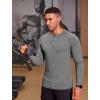 COOFANDY Men’s Muscle Slim Fit T-Shirt Long Sleeve Henley Shirts Casual Gym Workout Athletic Tee Shirts(Grey)