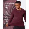 COOFANDY Men’s Muscle Slim Fit T-Shirt Long Sleeve Henley Shirts Casual Gym Workout Athletic Tee Shirts(Wine Red)