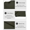 COOFANDY Men’s Muscle T Shirts Stretch Short Sleeve V Neck Bodybuilding Workout Tee Shirts Ribbed Knit Shirt(Army Green)