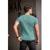 COOFANDY Men’s Muscle T Shirts Stretch Short Sleeve V Neck Bodybuilding Workout Tee Shirts Ribbed Knit Shirt(Light Green)
