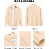 COOFANDY Men’s Overshirt Shacket Jacket Mens Textured Button Down Long Sleeve Shirts Fashion Jacket(Beige)