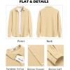 COOFANDY Men’s Overshirt Shacket Jacket Mens Textured Button Down Long Sleeve Shirts Fashion Jacket(Light Khaki)