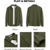 COOFANDY Men’s Overshirt Shacket Jacket Mens Textured Button Down Long Sleeve Shirts Fashion Jacket(Olive Green)