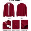 COOFANDY Men’s Overshirt Shacket Jacket Mens Textured Button Down Long Sleeve Shirts Fashion Jacket(Wine Red)