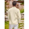COOFANDY Men’s Oxford Shirt Long Sleeve Casual Button Down Shirts Regular Fit Dress Shirts(Beige)