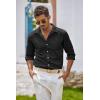COOFANDY Men’s Oxford Shirt Long Sleeve Casual Button Down Shirts Regular Fit Dress Shirts(Black)