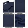 COOFANDY Men’s Oxford Shirt Long Sleeve Casual Button Down Shirts Regular Fit Dress Shirts(Navy Blue)