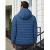COOFANDY Mens Packable Puffer Jacket Lightweight Hooded Insulated Winter Coat Windproof Zipper Down Jacket(Denim Blue)
