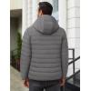 COOFANDY Mens Packable Puffer Jacket Lightweight Hooded Insulated Winter Coat Windproof Zipper Down Jacket(Gray)