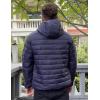 COOFANDY Mens Packable Puffer Jacket Lightweight Hooded Insulated Winter Coat Windproof Zipper Down Jacket(Navy Blue)