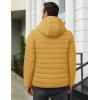 COOFANDY Mens Packable Puffer Jacket Lightweight Hooded Insulated Winter Coat Windproof Zipper Down Jacket(Yellow)
