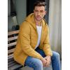 COOFANDY Mens Packable Puffer Jacket Lightweight Hooded Insulated Winter Coat Windproof Zipper Down Jacket(Yellow)
