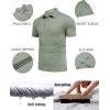COOFANDY Men’s Polo Shirt Golf Quick Dry Performance Short Sleeve Moisture Wicking Athletic Polo Collared Tennis T-Shirt(Army Green)