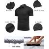 COOFANDY Men’s Polo Shirt Golf Quick Dry Performance Short Sleeve Moisture Wicking Athletic Polo Collared Tennis T-Shirt(Black)