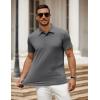COOFANDY Men’s Polo Shirt Golf Quick Dry Performance Short Sleeve Moisture Wicking Athletic Polo Collared Tennis T-Shirt(Dark Gray)