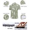 COOFANDY Men’s Polo Shirt Golf Quick Dry Performance Short Sleeve Moisture Wicking Athletic Polo Collared Tennis T-Shirt(Green Palm Leaves)