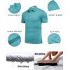 COOFANDY Men’s Polo Shirt Golf Quick Dry Performance Short Sleeve Moisture Wicking Athletic Polo Collared Tennis T-Shirt(Teal Green)