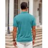COOFANDY Men’s Polo Shirt Golf Quick Dry Performance Short Sleeve Moisture Wicking Athletic Polo Collared Tennis T-Shirt(Teal Green)