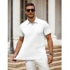 COOFANDY Men’s Polo Shirt Golf Quick Dry Performance Short Sleeve Moisture Wicking Athletic Polo Collared Tennis T-Shirt(White)